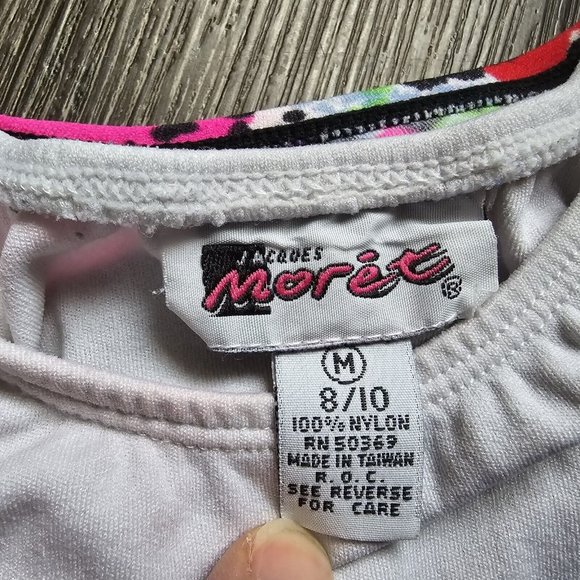 Vintage 80s 90s Jacques Moret Workout Leotard Dance Ballet Girls Medium 8-10 - Picture 7 of 9